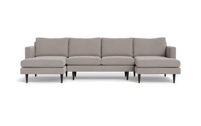 Wallace 126" Untufted Double Chaise U Sectional