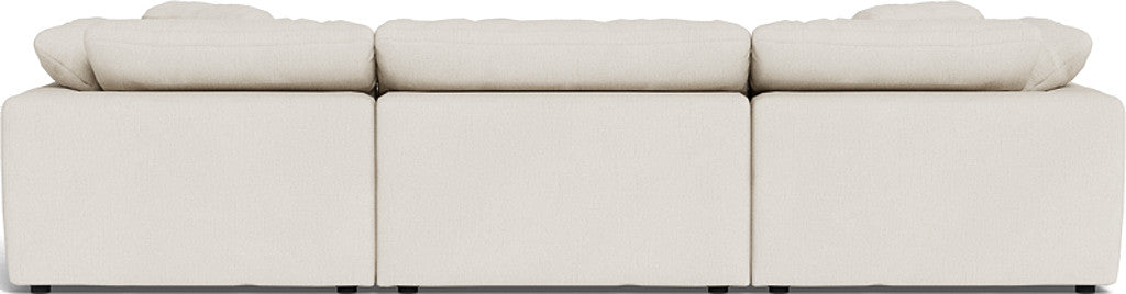 Fluffy 3 Piece Sofa W/Double Ottoman - Curious Snow