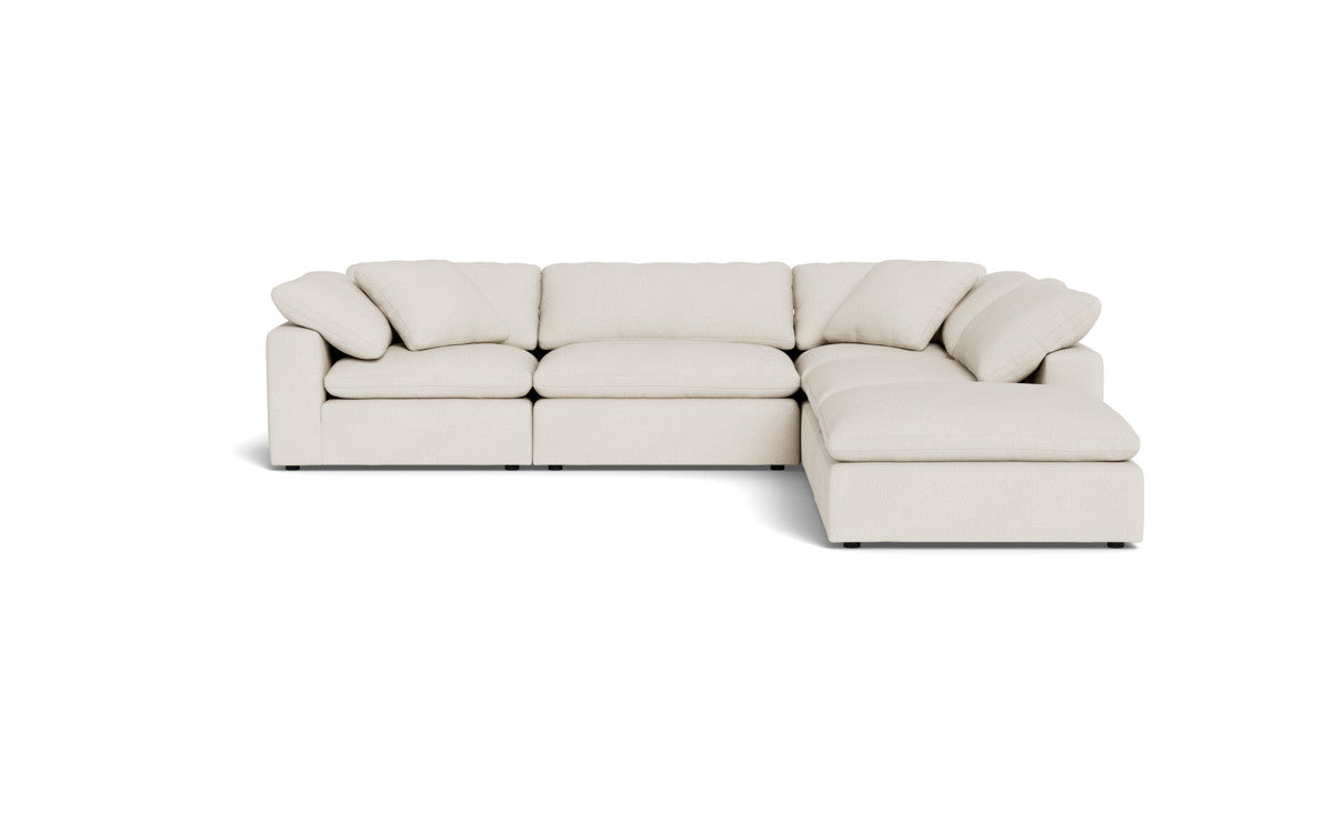 Fluffy 4 Piece Sectional w/Otto - Curious Snow