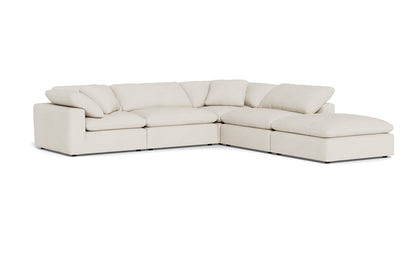 Fluffy 4 Piece Sectional w/Otto - Curious Snow