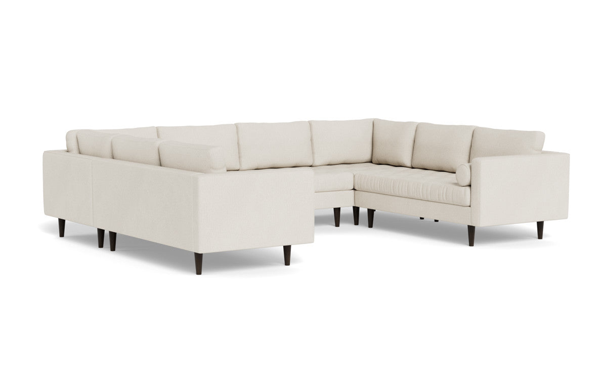 Ladybird 134" U Sectional - Curious Snow