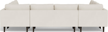 Ladybird 134" U Sectional - Curious Snow