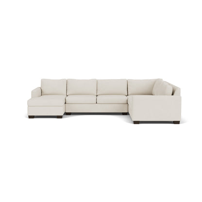Track 141" Corner Sectionals W. Full Sleeper & Left Chaise - Curious Snow