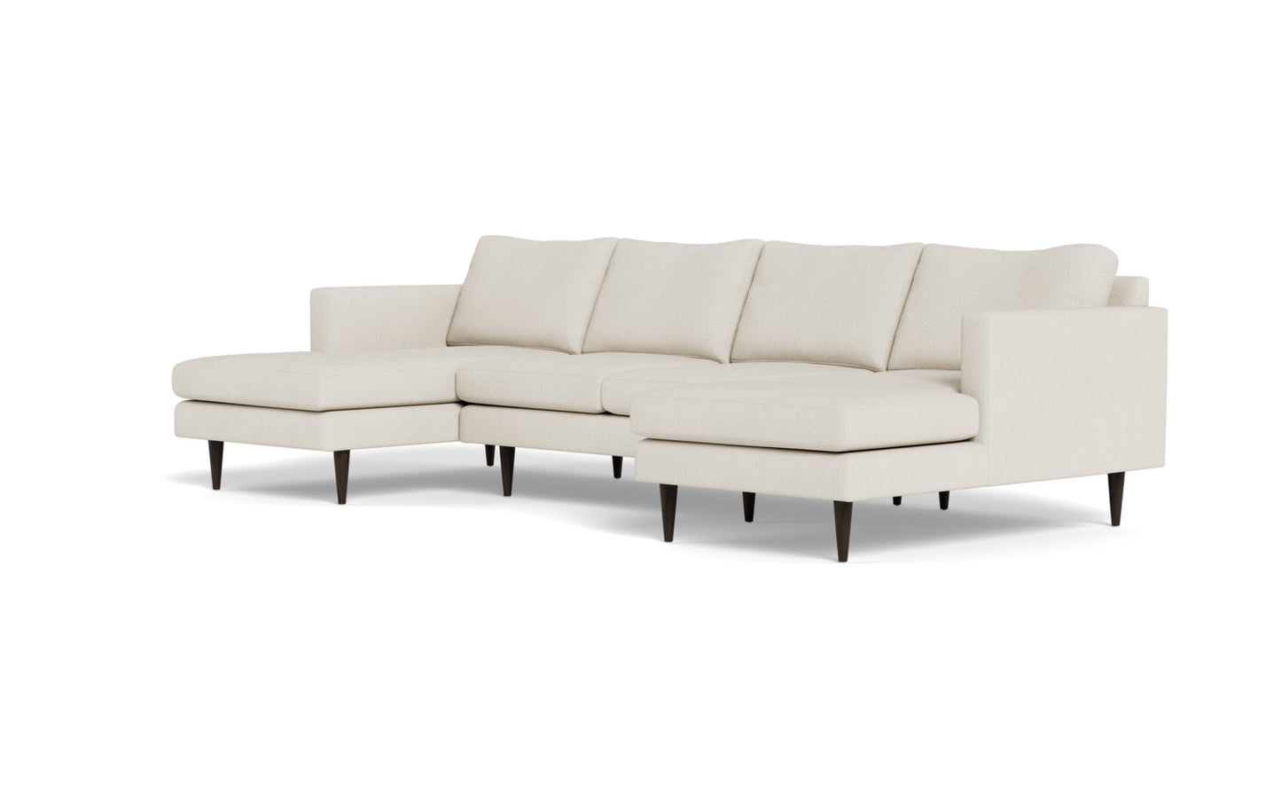 Wallace 126" Untufted Double Chaise U Sectional
