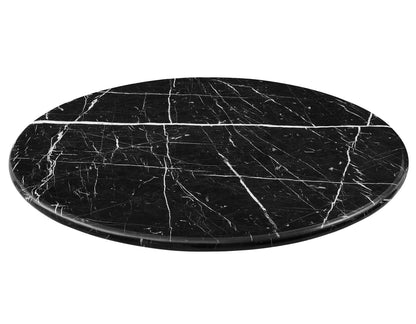 Colby Round 52" Black Marble Top/Black Base Dining Table