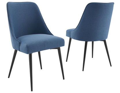 Colby Blue Fabric Dining Chairs (pr)