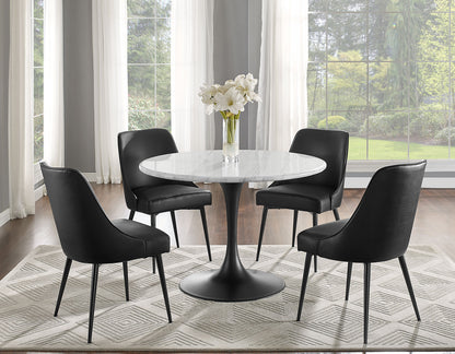 Colby Black Leatherette Dining Chairs (pr)