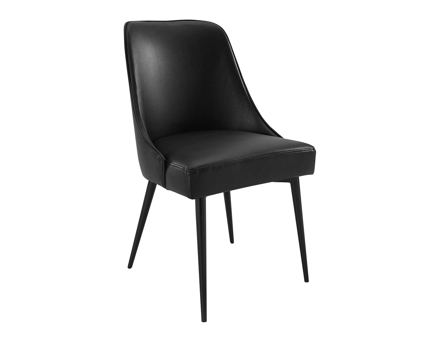 Colby Black Leatherette Dining Chairs (pr)