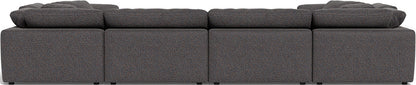 Fluffy 4 Corner U Sectional - Camila Smoke