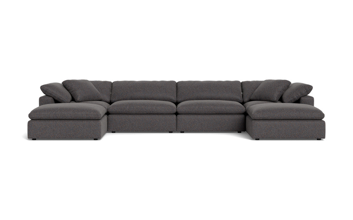 Fluffy 4 Piece Sectional W/Double Otto - Cordova Eclipse