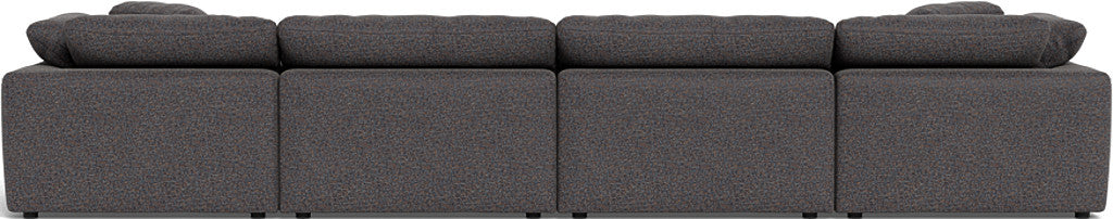 Fluffy 4 Piece Sectional W/Double Otto - Cordova Eclipse