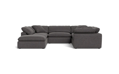 Fluffy 6 Piece Sectional W/Ottoman - Cordova Eclipse