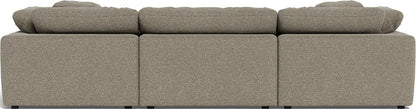 Fluffy 3 Piece Sofa W/Double Ottoman - Cordova Mineral