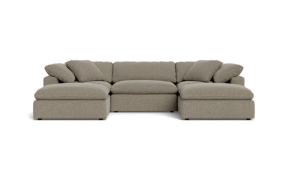 Fluffy 3 Piece Sofa W/Double Ottoman - Cordova Mineral