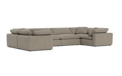 Fluffy 4 Corner U Sectional - Cordova Mineral