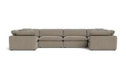 Fluffy 4 Corner U Sectional - Cordova Mineral