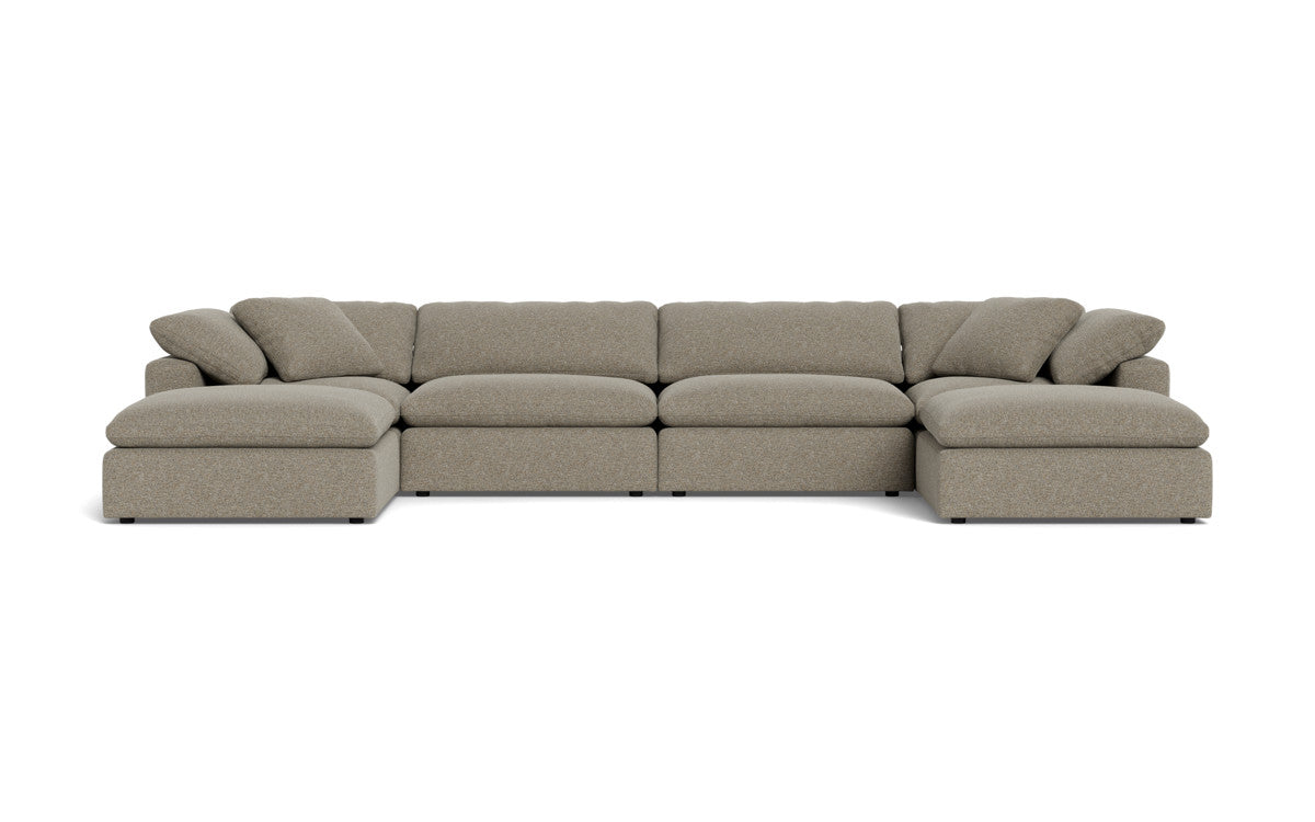 Fluffy 4 Piece Sectional W/Double Otto - Cordova Mineral