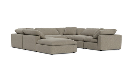 Fluffy 6 Piece Sectional W/Ottoman - Cordova Mineral