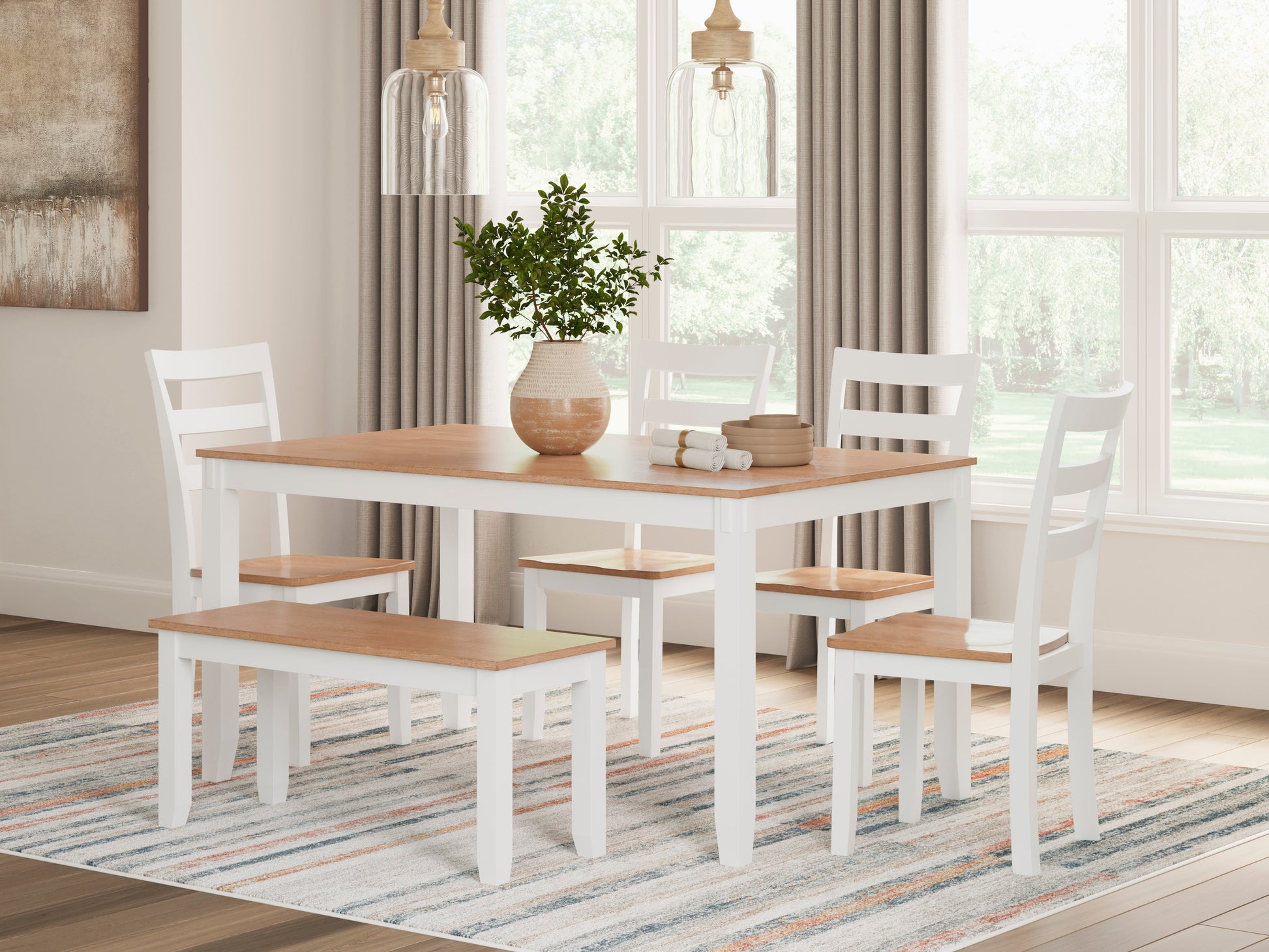 Georgina 6pc Dining Set - Natural Brown
