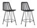 Ange Black Counter Stools (Set of 2)