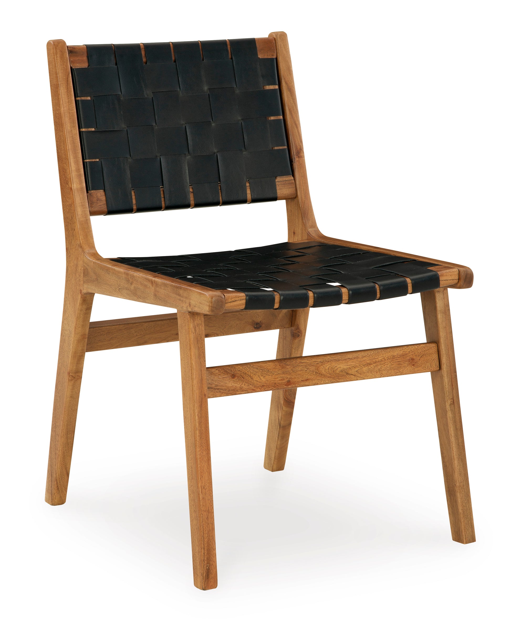 Fortune Leather & Wood Chairs (set of 2) -