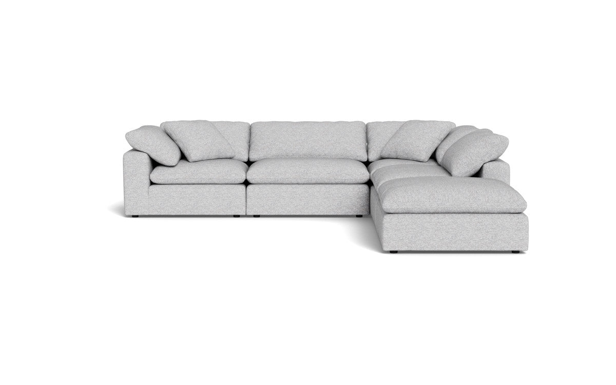 Fluffy 4 Piece Sectional w/Otto - Delray Smoke