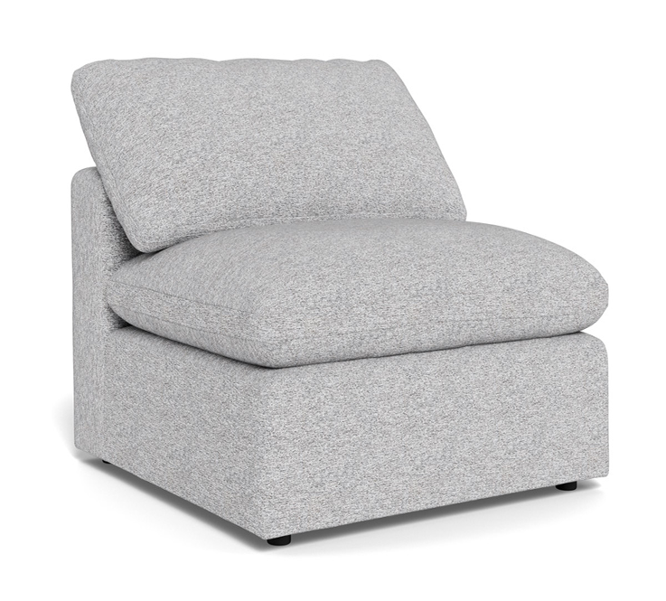 Fluffy Small Armless Chair - Delray Smoke