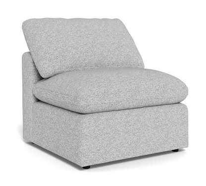 Fluffy Small Armless Chair - Delray Smoke