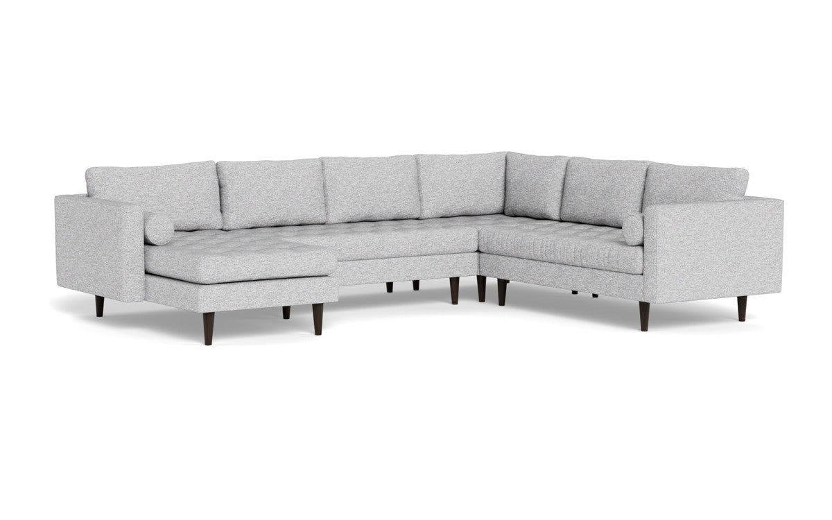 Ladybird 133" Corner Sectional with Left Chaise - Delray Smoke