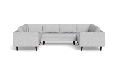 Ladybird 134" U Sectional - Delray Smoke