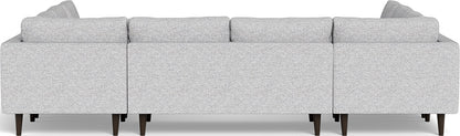 Ladybird 134" U Sectional - Delray Smoke