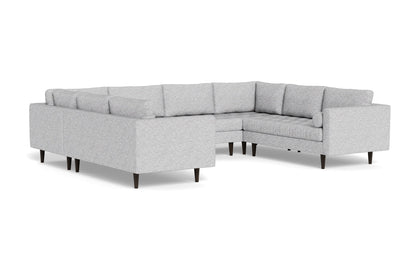 Ladybird 134" U Sectional - Delray Smoke