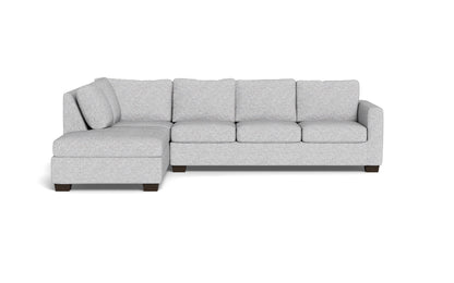 Track 121" Left Chaise Sectional - Delray Smoke