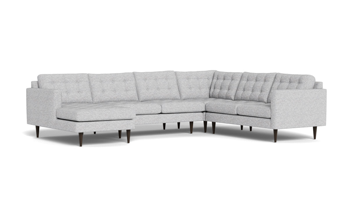 Wallace 131" Corner Sectionals w. Left Chaise - Delray Smoke