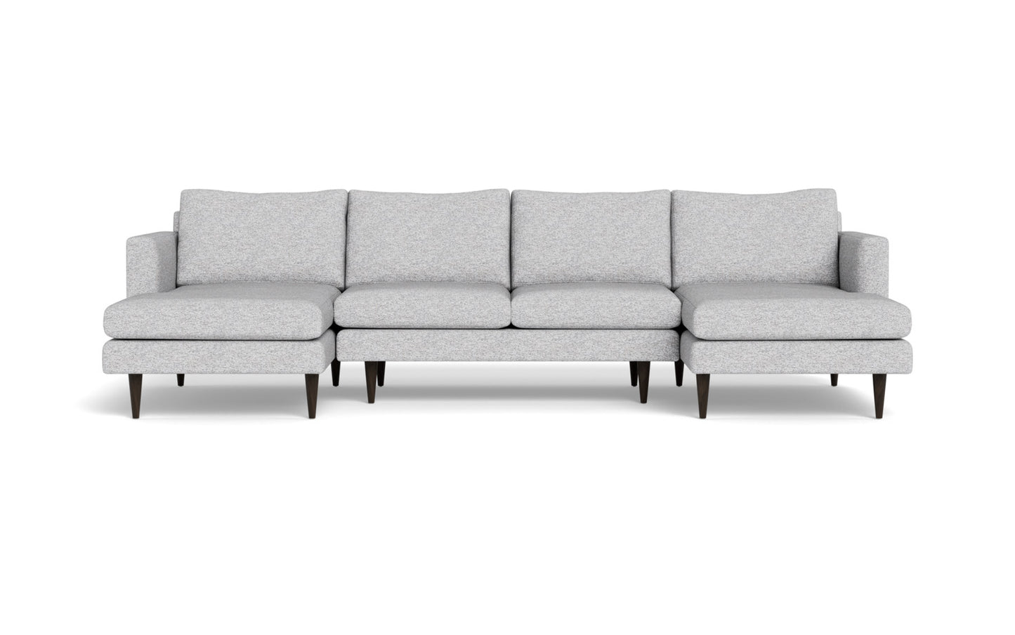 Wallace 126" Untufted Double Chaise U Sectional