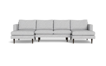 Wallace 126" Untufted Double Chaise U Sectional
