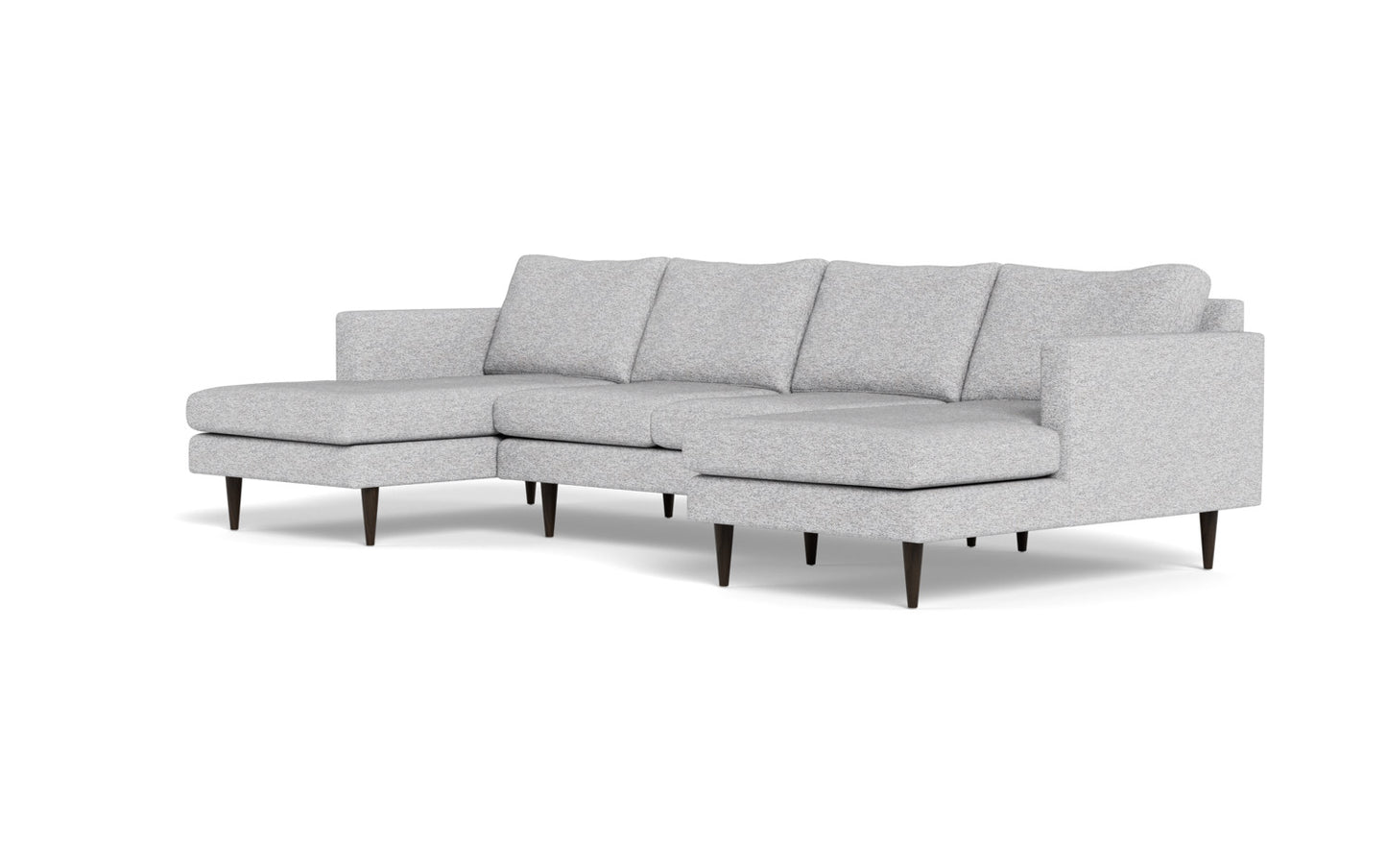 Wallace 126" Untufted Double Chaise U Sectional