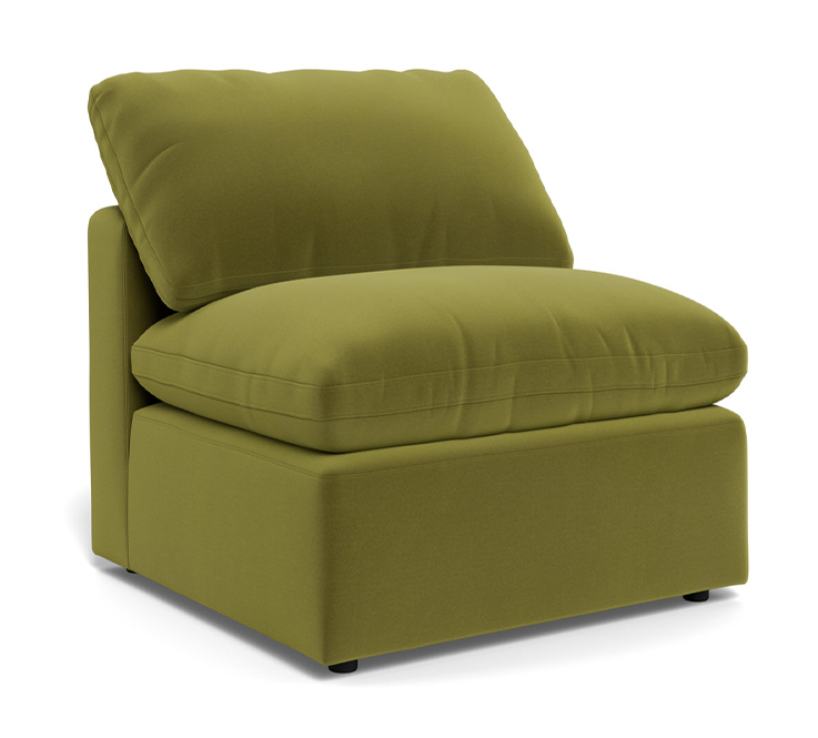 Fluffy Small Armless Chair - Dream Apple