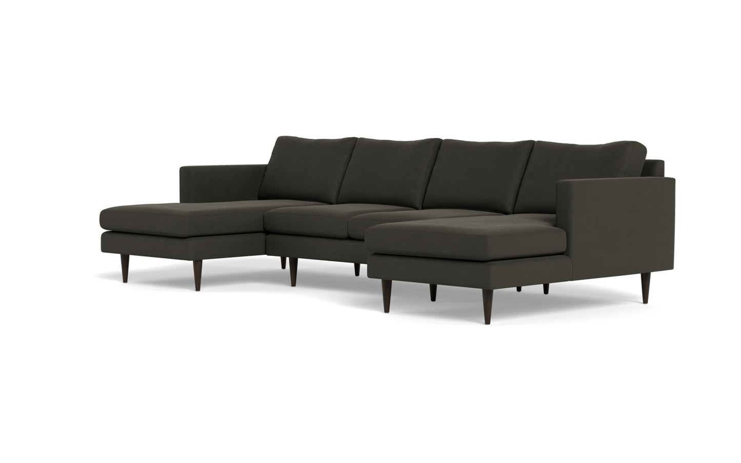 Wallace 126" Untufted Double Chaise U Sectional