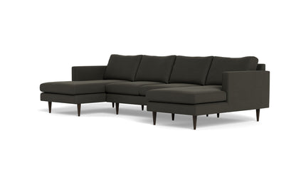 Wallace 126" Untufted Double Chaise U Sectional