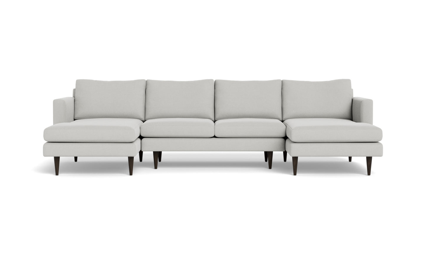 Wallace 126" Untufted Double Chaise U Sectional