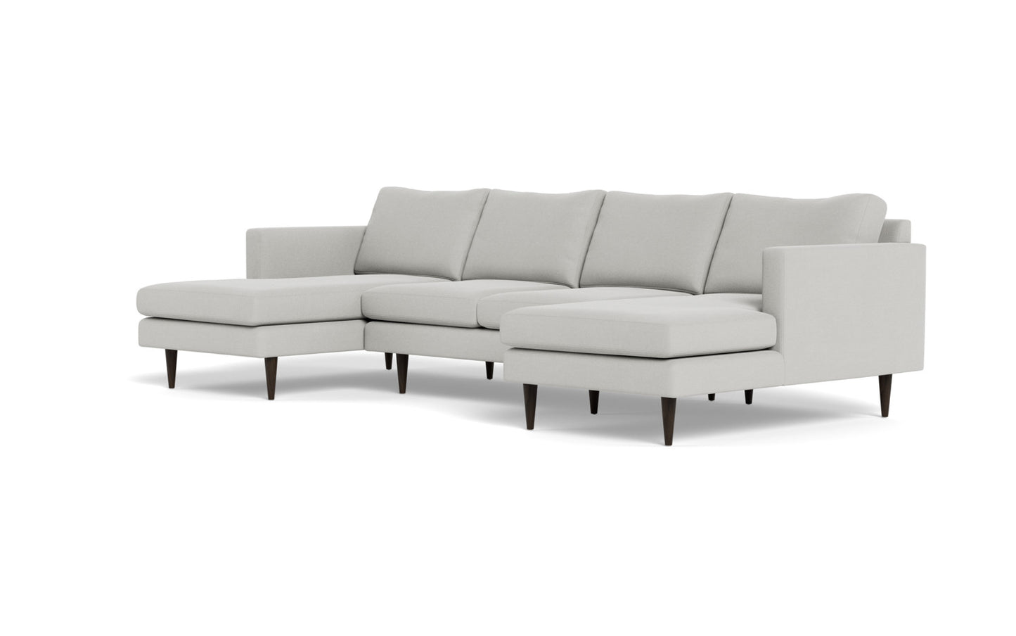 Wallace 126" Untufted Double Chaise U Sectional