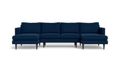 Wallace 126" Untufted Double Chaise U Sectional
