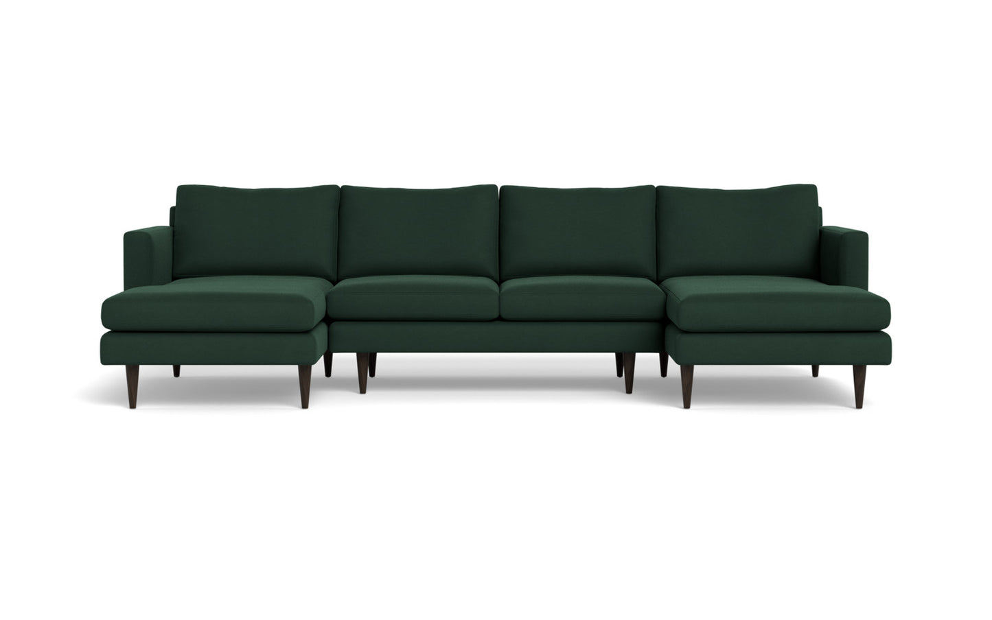 Wallace 126" Untufted Double Chaise U Sectional