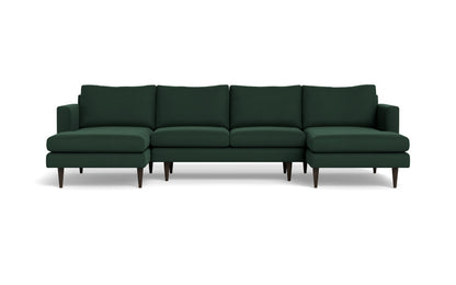 Wallace 126" Untufted Double Chaise U Sectional