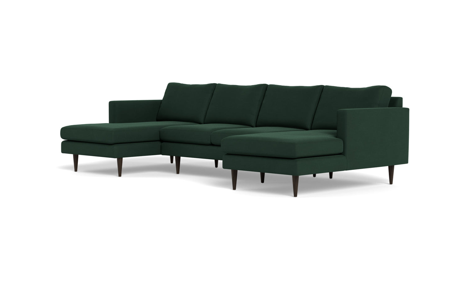 Wallace 126" Untufted Double Chaise U Sectional