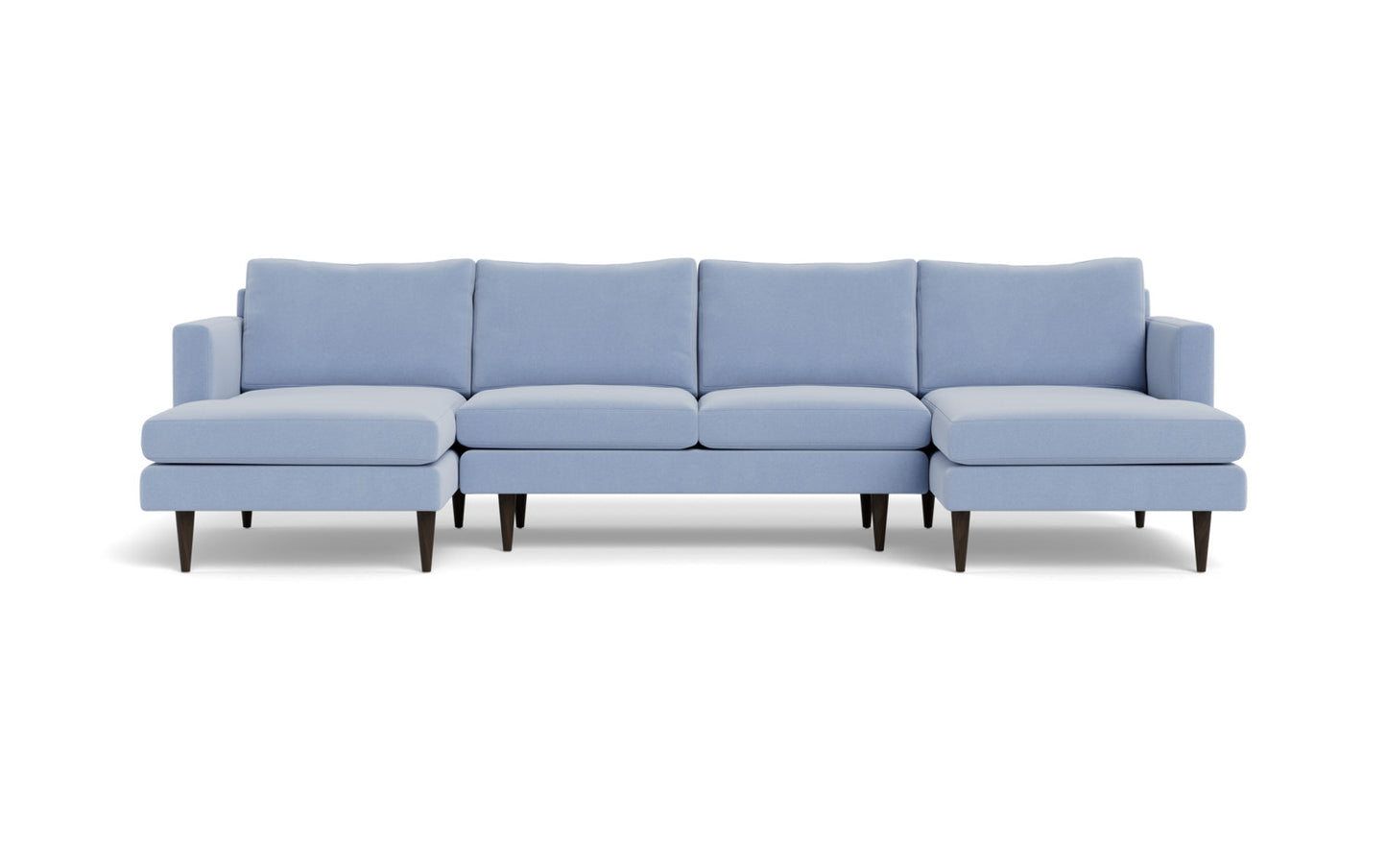 Wallace 126" Untufted Double Chaise U Sectional