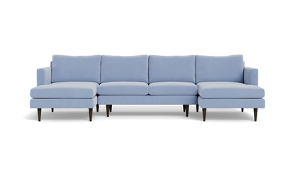 Wallace 126" Untufted Double Chaise U Sectional
