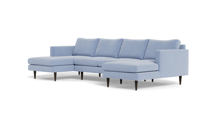 Wallace 126" Untufted Double Chaise U Sectional