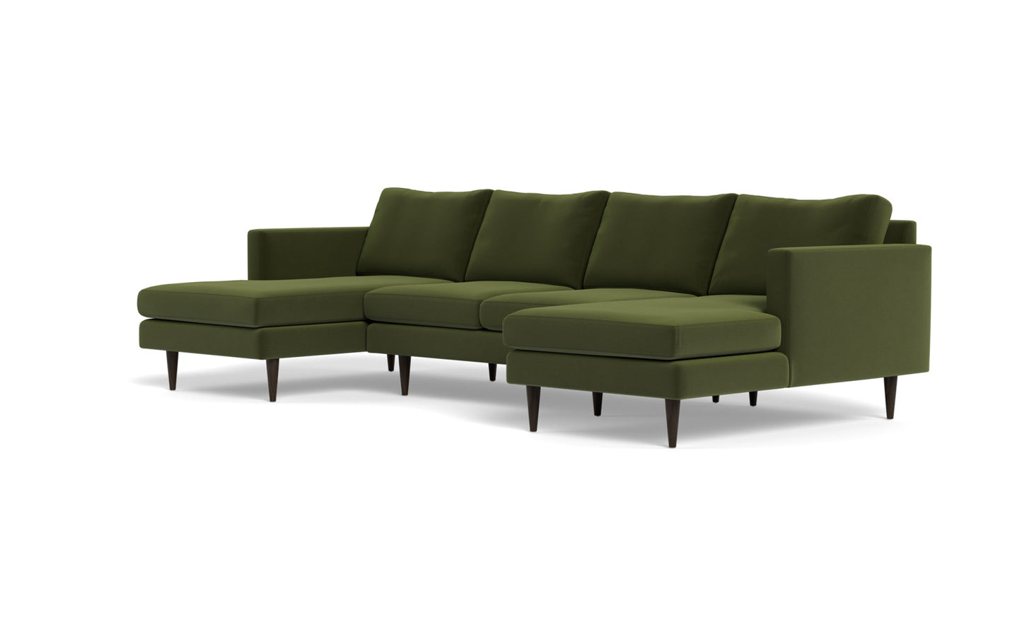 Wallace 126" Untufted Double Chaise U Sectional